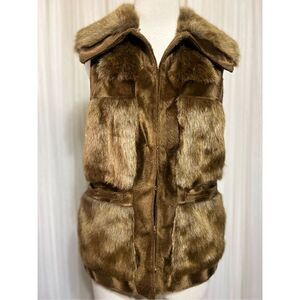 RLZ Brown Faux Fur Vest Size XXS